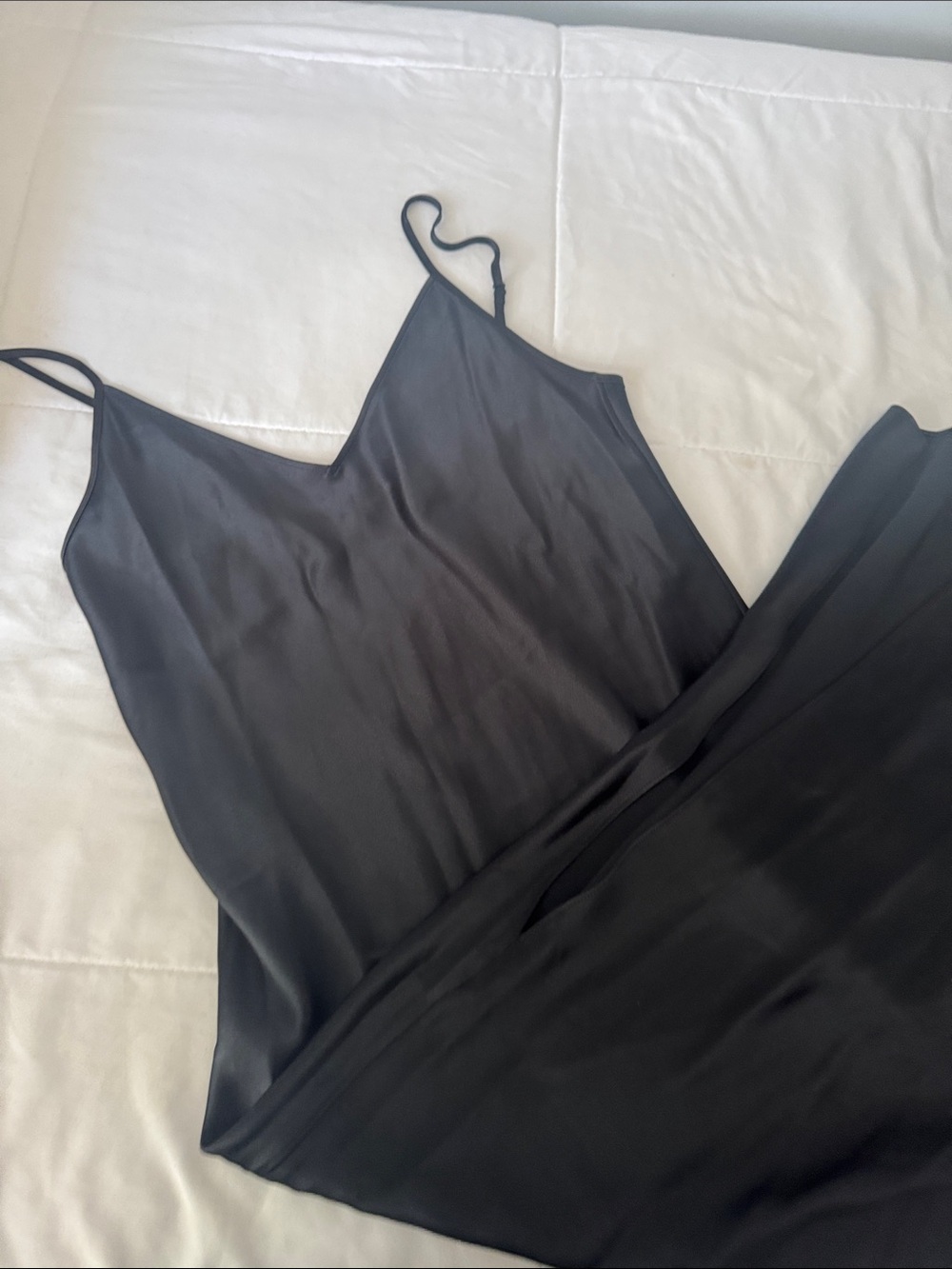 Club Monaco Black Silk Midi Slip Dress